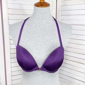 Victoria’s Secret Sexy Illusions Front Close Seamless Push Up Bra‎ Purple 32D